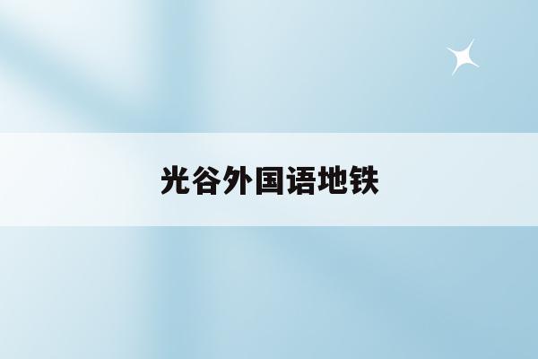 光谷外国语地铁(光谷外国语国际学校)