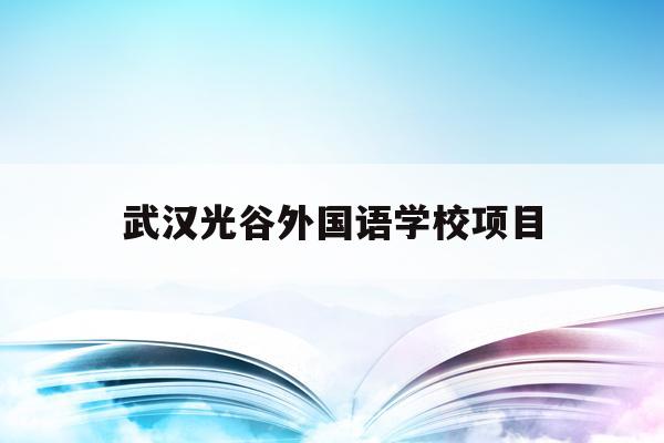武汉光谷外国语学校项目(武汉光谷外国语学校是公立还是私立)