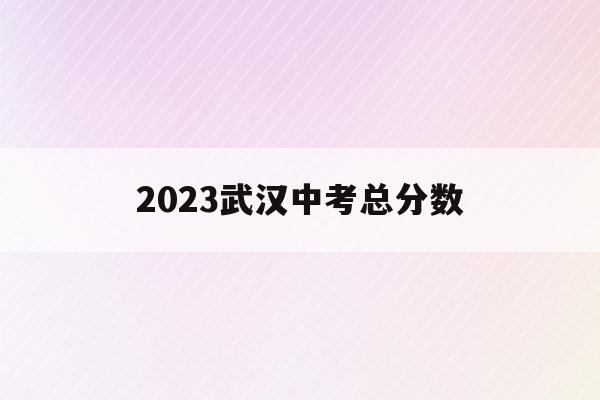 2023武漢中考總分數(2023武漢中考分數線公布)