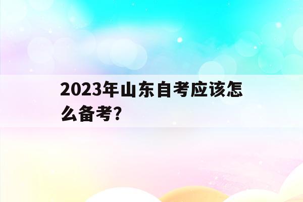 2023年山東自考應該怎么備考？(2021年山東自考報名時間和考試時間)