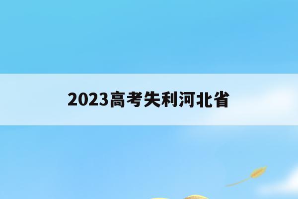 2023高考失利河北省(河北省2023年高考人数大概是多少)