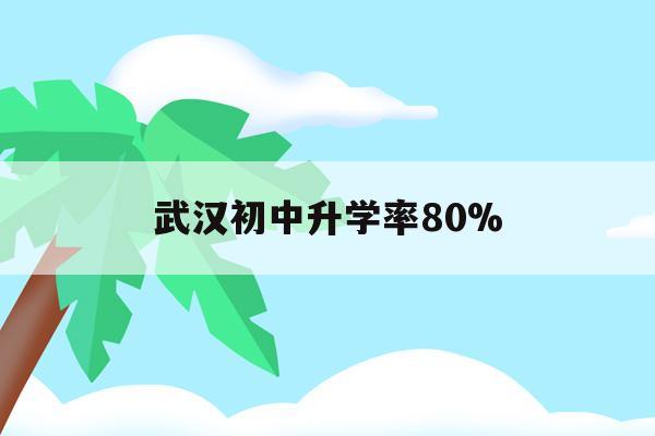武漢初中升學率80%(武漢初中升學率2023)