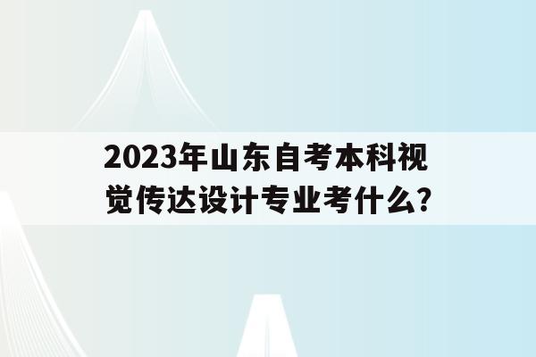 關于2023年山東自考本科視覺傳達設計專業考什么？的信息