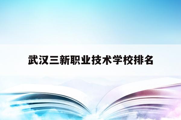 武汉三新职业技术学校排名(武汉三新职业技术学校是公立还是私立)