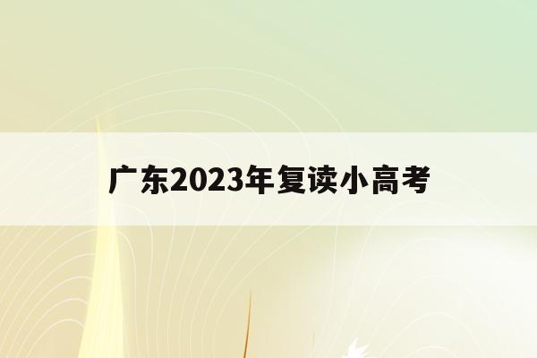 广东2023年复读小高考(广东2021年高考复读学校)