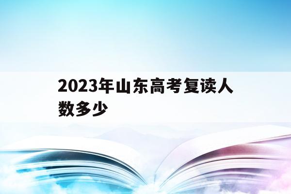 2023年山东高考复读人数多少(2023年山东高考复读人数多少啊)