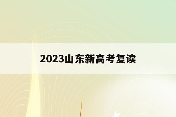 2023山东新高考复读(2021山东新高考复读政策)