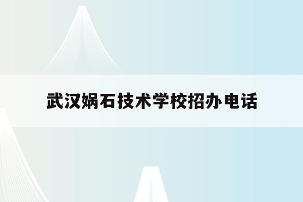 武汉娲石技术学校招办电话(武汉市娲石技术学校是公办还是民办)