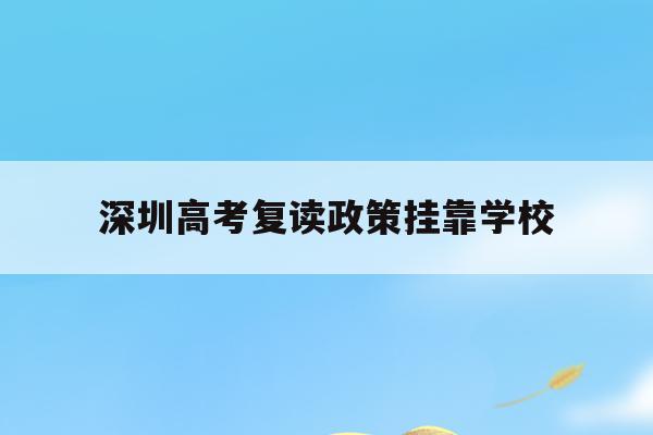 包含深圳高考复读政策挂靠学校的词条