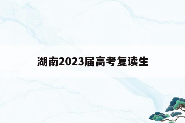 湖南2023届高考复读生(湖南2021年高考复读政策)