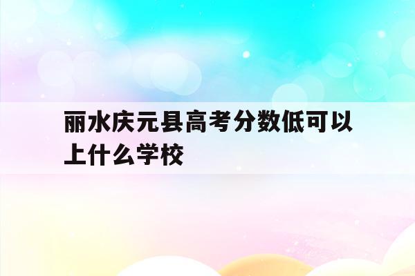 丽水庆元县高考分数低可以上什么学校的简单介绍