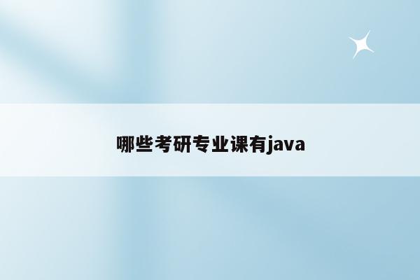 哪些考研专业课有java(2024南京大学软件工程专业考研经验分享)
