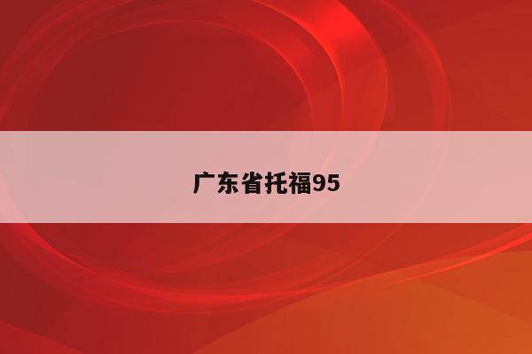 广东省托福95
