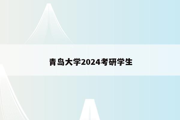 青岛大学2024考研学生